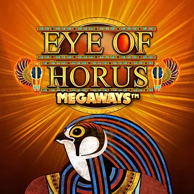 Eye of Horus Megaways logo – Slots by Blueprint Gaming at Spinjo Casino