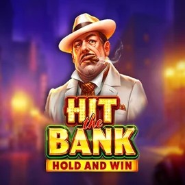 Hit The Bank Hold and Win slot logo by Playson at Spinjo Casino