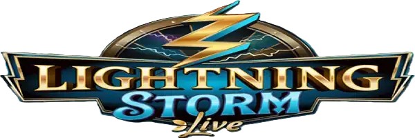 Lightning Storm logo by Evolution at Spinjo Casino