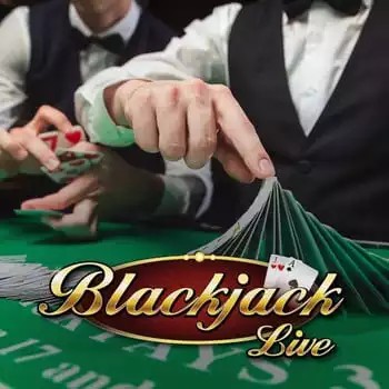 Live Blackjack casino game by Evolution – featured logo at Spinjo Casino