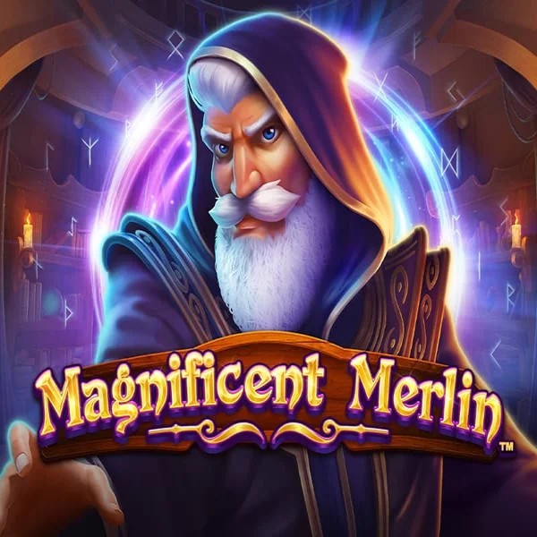 Slots logo of Magnificent Merlin from Greentube at Spinjo Casino