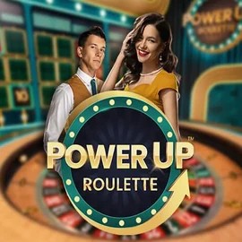 PowerUP Roulette logo by Pragmatic Play at Spinjo Casino