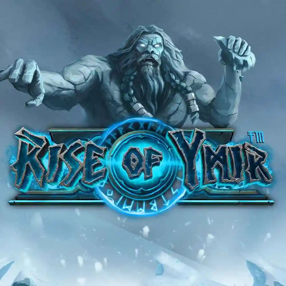 Slots logo of Rise of Ymir from Hacksaw Gaming at Spinjo Casino